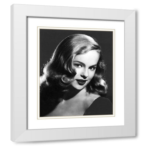 Peggy Cummins White Modern Wood Framed Art Print with Double Matting by Hollywood Photo Archive