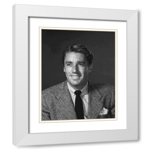 Peter Lawford White Modern Wood Framed Art Print with Double Matting by Hollywood Photo Archive
