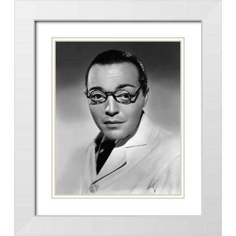 Peter Lorre - Mr. Moto White Modern Wood Framed Art Print with Double Matting by Hollywood Photo Archive