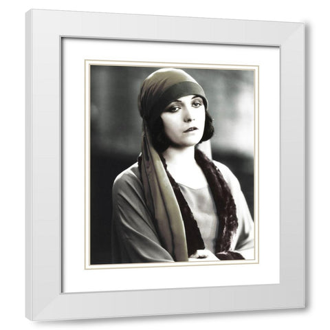 Pola Negri White Modern Wood Framed Art Print with Double Matting by Hollywood Photo Archive