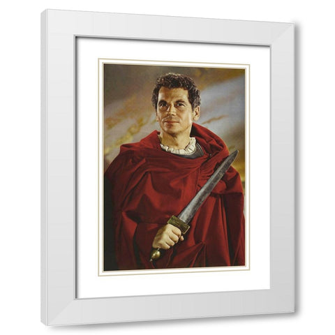 Ron Randell - King of Kings White Modern Wood Framed Art Print with Double Matting by Hollywood Photo Archive