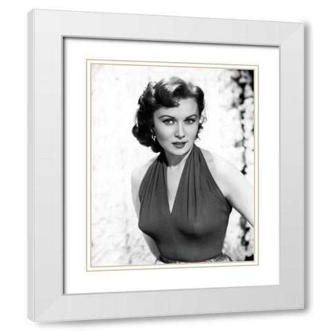 Rhonda Fleming White Modern Wood Framed Art Print with Double Matting by Hollywood Photo Archive