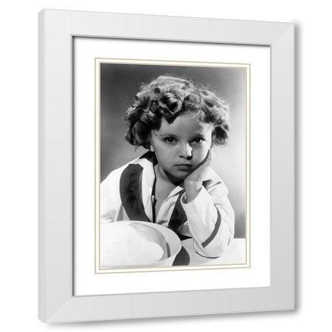 Shirley Temple - Captain January White Modern Wood Framed Art Print with Double Matting by Hollywood Photo Archive