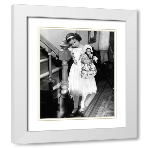 Shirley Temple - Little Princess White Modern Wood Framed Art Print with Double Matting by Hollywood Photo Archive