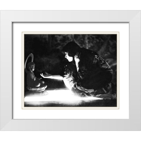 Theda Bara - The Soul of Buddha White Modern Wood Framed Art Print with Double Matting by Hollywood Photo Archive
