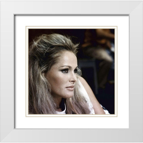 Ursula Andress White Modern Wood Framed Art Print with Double Matting by Hollywood Photo Archive