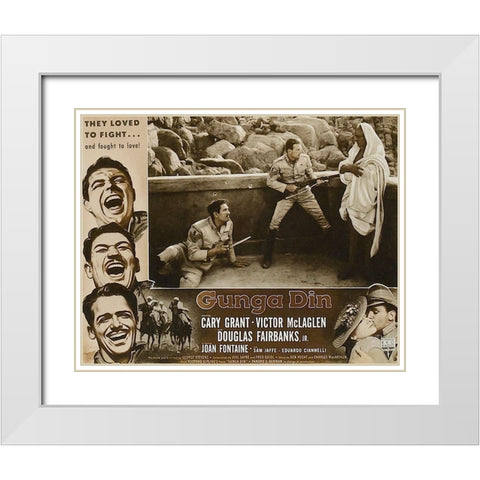 Cary Grant - Gunga Din White Modern Wood Framed Art Print with Double Matting by Hollywood Photo Archive