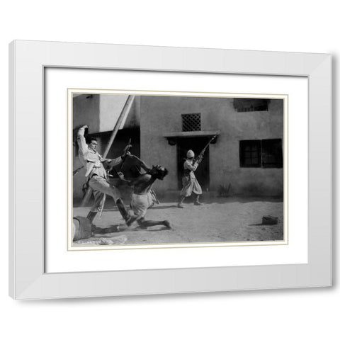 Cary Grant - Gunga Din White Modern Wood Framed Art Print with Double Matting by Hollywood Photo Archive