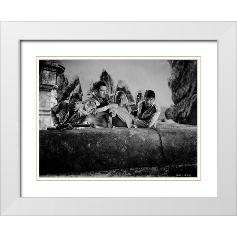 Cary Grant - Gunga Din White Modern Wood Framed Art Print with Double Matting by Hollywood Photo Archive