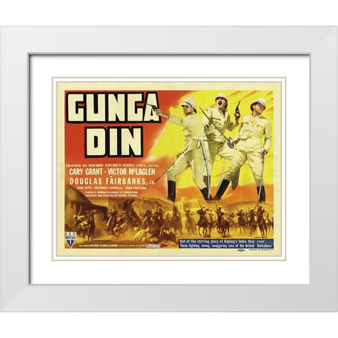 Cary Grant - Gunga Din White Modern Wood Framed Art Print with Double Matting by Hollywood Photo Archive