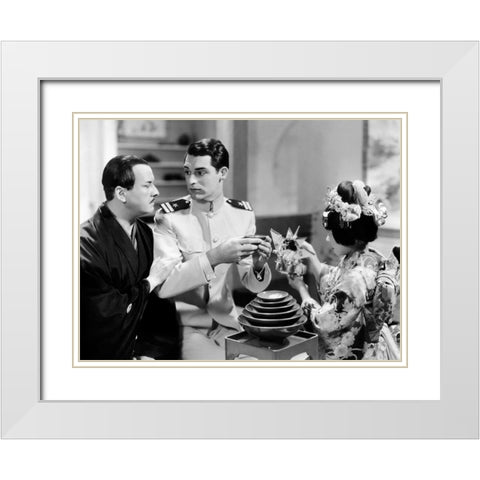 Cary Grant - Madame Butterfly White Modern Wood Framed Art Print with Double Matting by Hollywood Photo Archive