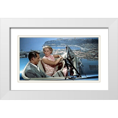 Cary Grant - To Catch A Thief White Modern Wood Framed Art Print with Double Matting by Hollywood Photo Archive