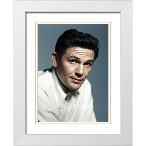 John Garfield White Modern Wood Framed Art Print with Double Matting by Hollywood Photo Archive