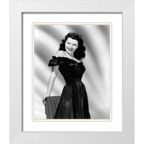 Vivian Austin White Modern Wood Framed Art Print with Double Matting by Hollywood Photo Archive