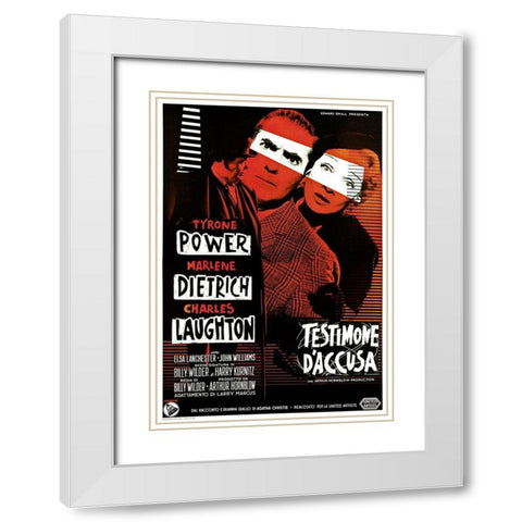 Italian - Witness for the Prosecution White Modern Wood Framed Art Print with Double Matting by Hollywood Photo Archive