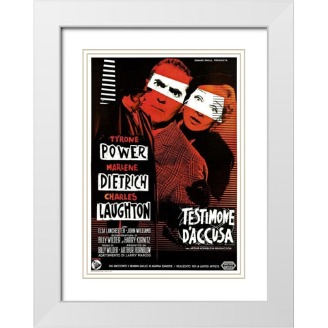 Italian - Witness for the Prosecution White Modern Wood Framed Art Print with Double Matting by Hollywood Photo Archive