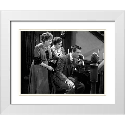 Cary Grant - Arsenic and Old Lace White Modern Wood Framed Art Print with Double Matting by Hollywood Photo Archive