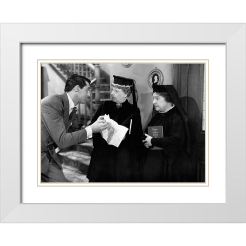 Cary Grant - Arsenic and Old Lace White Modern Wood Framed Art Print with Double Matting by Hollywood Photo Archive