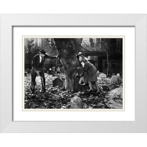 Cary Grant - Arsenic and Old Lace White Modern Wood Framed Art Print with Double Matting by Hollywood Photo Archive