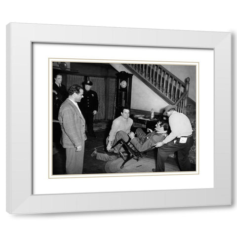 Cary Grant - Arsenic and Old Lace White Modern Wood Framed Art Print with Double Matting by Hollywood Photo Archive