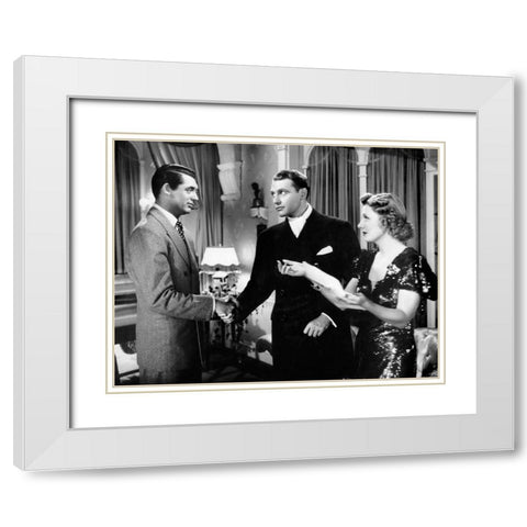 Cary Grant White Modern Wood Framed Art Print with Double Matting by Hollywood Photo Archive