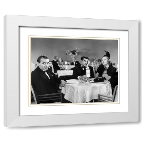 Cary Grant White Modern Wood Framed Art Print with Double Matting by Hollywood Photo Archive