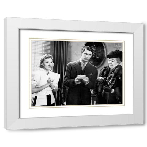 Cary Grant White Modern Wood Framed Art Print with Double Matting by Hollywood Photo Archive