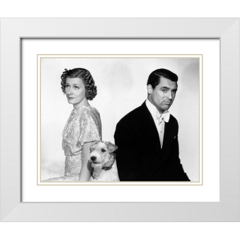 Cary Grant White Modern Wood Framed Art Print with Double Matting by Hollywood Photo Archive
