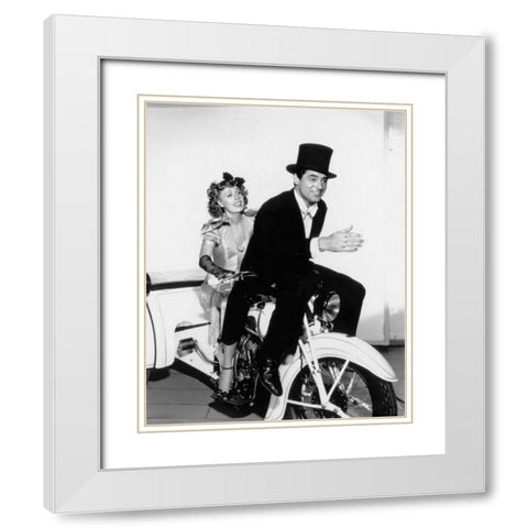 Cary Grant White Modern Wood Framed Art Print with Double Matting by Hollywood Photo Archive