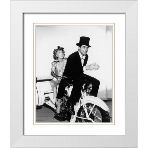 Cary Grant White Modern Wood Framed Art Print with Double Matting by Hollywood Photo Archive