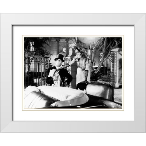 Cary Grant White Modern Wood Framed Art Print with Double Matting by Hollywood Photo Archive