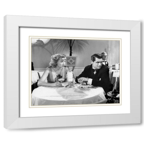 Cary Grant White Modern Wood Framed Art Print with Double Matting by Hollywood Photo Archive