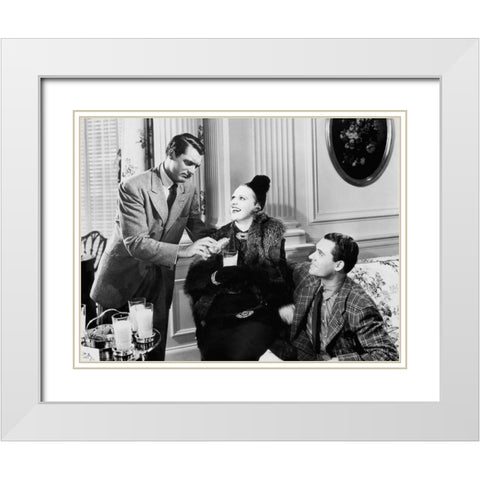 Cary Grant White Modern Wood Framed Art Print with Double Matting by Hollywood Photo Archive