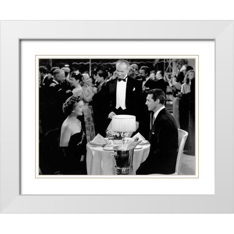 Cary Grant White Modern Wood Framed Art Print with Double Matting by Hollywood Photo Archive