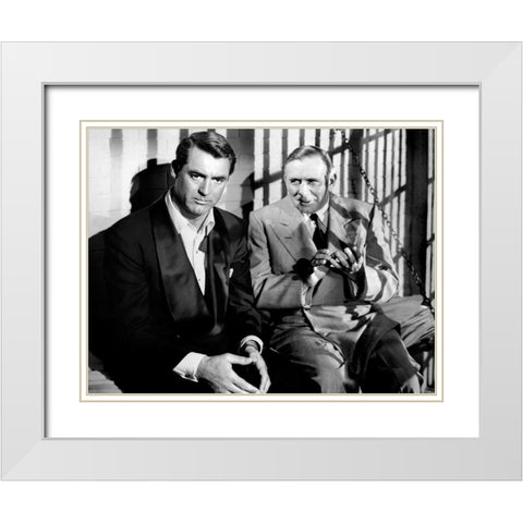 Cary Grant - Bringing Up Baby White Modern Wood Framed Art Print with Double Matting by Hollywood Photo Archive