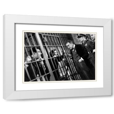 Cary Grant - Bringing Up Baby White Modern Wood Framed Art Print with Double Matting by Hollywood Photo Archive