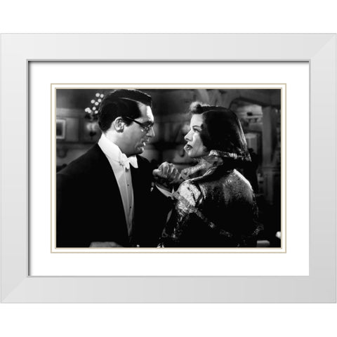 Cary Grant - Bringing Up Baby White Modern Wood Framed Art Print with Double Matting by Hollywood Photo Archive