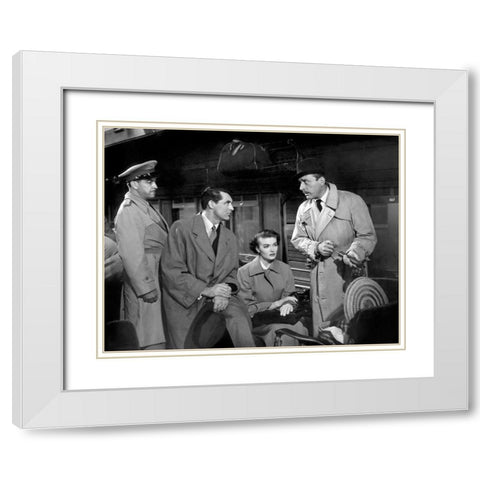 Cary Grant White Modern Wood Framed Art Print with Double Matting by Hollywood Photo Archive