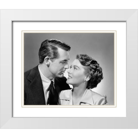 Cary Grant White Modern Wood Framed Art Print with Double Matting by Hollywood Photo Archive