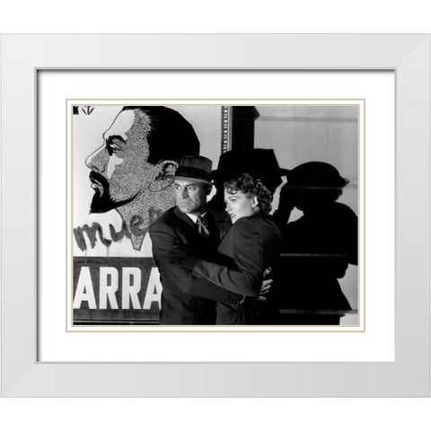 Cary Grant White Modern Wood Framed Art Print with Double Matting by Hollywood Photo Archive