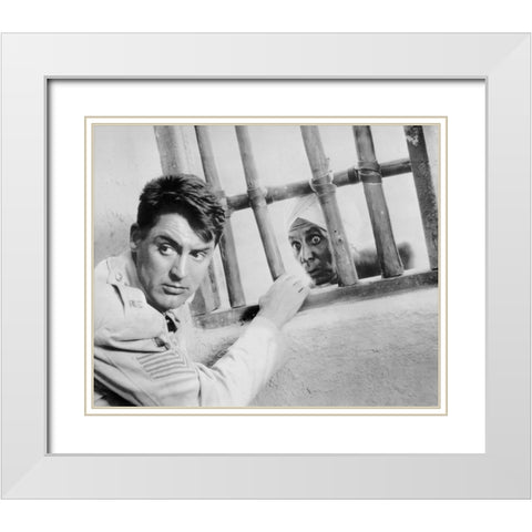 Cary Grant  - Gunga Din White Modern Wood Framed Art Print with Double Matting by Hollywood Photo Archive