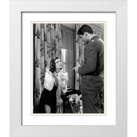 Cary Grant White Modern Wood Framed Art Print with Double Matting by Hollywood Photo Archive
