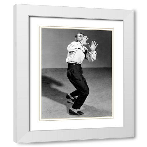 Cary Grant - North By Northwest White Modern Wood Framed Art Print with Double Matting by Hollywood Photo Archive