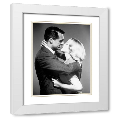 Cary Grant - North By Northwest White Modern Wood Framed Art Print with Double Matting by Hollywood Photo Archive