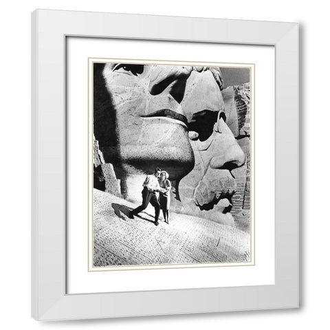 Cary Grant - North By Northwest White Modern Wood Framed Art Print with Double Matting by Hollywood Photo Archive