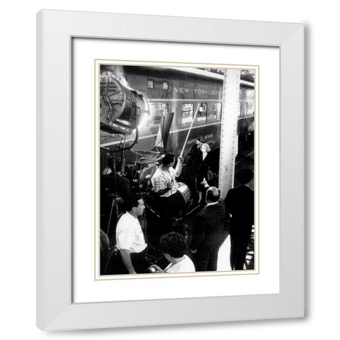 Cary Grant - North By Northwest White Modern Wood Framed Art Print with Double Matting by Hollywood Photo Archive