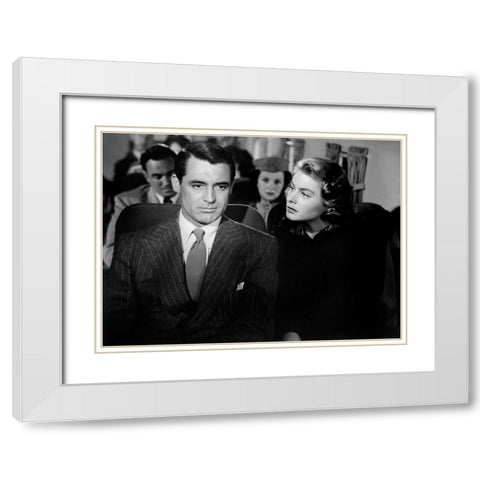 Cary Grant White Modern Wood Framed Art Print with Double Matting by Hollywood Photo Archive