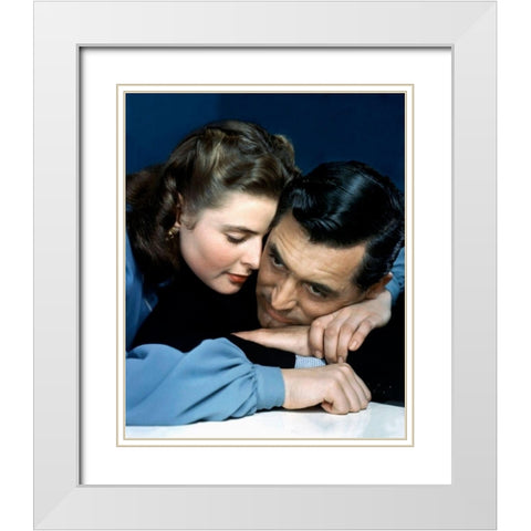 Cary Grant White Modern Wood Framed Art Print with Double Matting by Hollywood Photo Archive