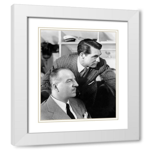 Cary Grant White Modern Wood Framed Art Print with Double Matting by Hollywood Photo Archive