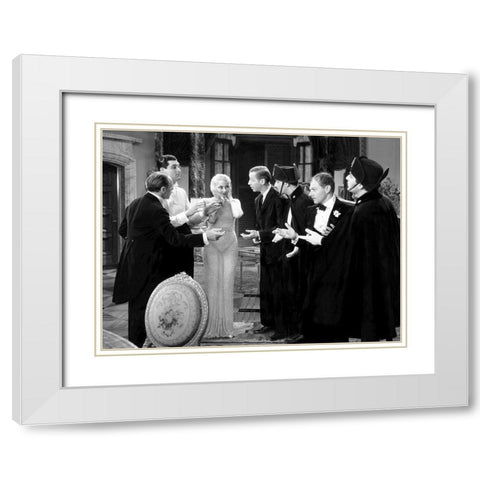 Cary Grant White Modern Wood Framed Art Print with Double Matting by Hollywood Photo Archive